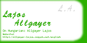 lajos allgayer business card